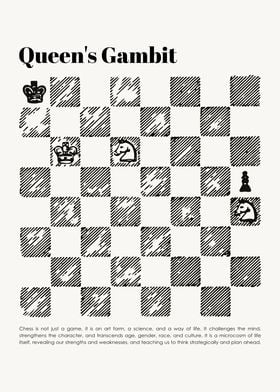 Queens Gambit Chess Poster