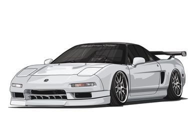 Bagged Honda NSX White