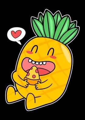 Pineapple Eating Pizza