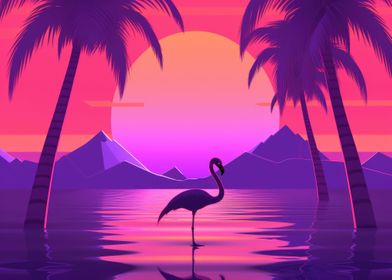 Neon Flamingo simple