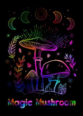 Magic Mushroom Dark Forest