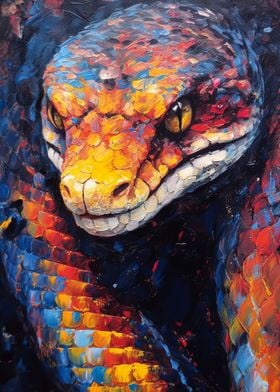 Palette Snake painting
