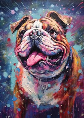 Palette Bulldog painting