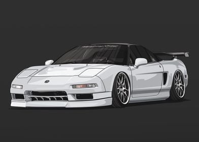 Bagged Honda NSX White