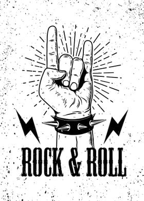 Hand with rock and roll 