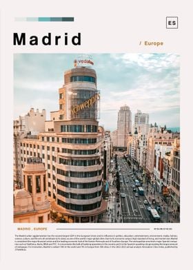 MADRID LANDSCAPE POSTER