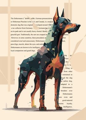 Doberman Text art