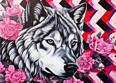 painting of a wolf