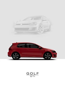 Golf 7 GTI 2016 3D  Red