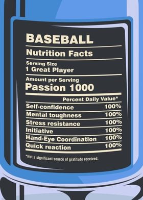 Baseball Nutrition Facts