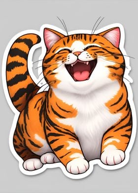 Cute Tiger Kitten Laughing