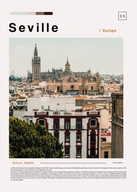 Seville landscape poster