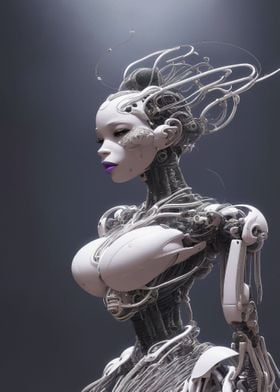 Robotic Cyborg Woman SciF