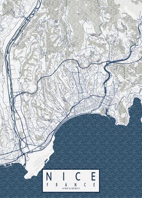 Nice City Map Coastal