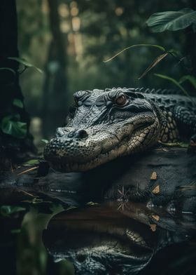 Fearsome alligator