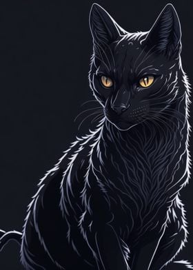 Scary Black Cat