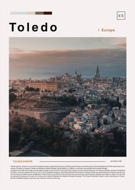 Toledo landscape poster