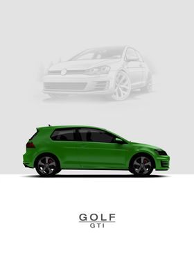Golf 7 GTI 2016 3D Green