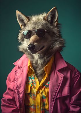 80s Style Wolf