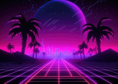 classic neon landscape