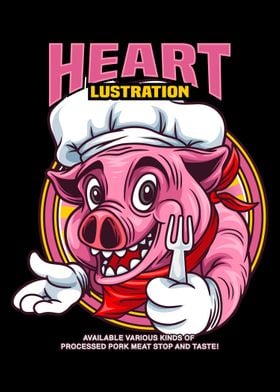 Pig Chef Mascot Text