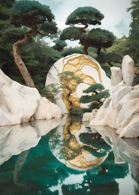 Japanese Garden Water Gold