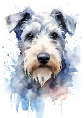 pumi watercolor dog