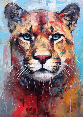 Palette Puma painting