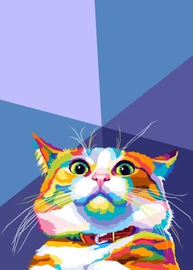 Cute Cat Wpap Pop Art