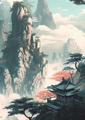 Vintage Asian Landscape