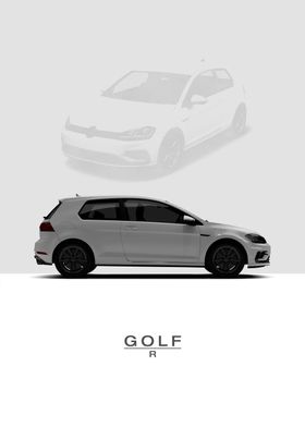VW Golf R 3D 2017  White