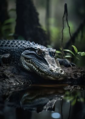 Dangerous alligator
