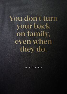 Dont turn back on family