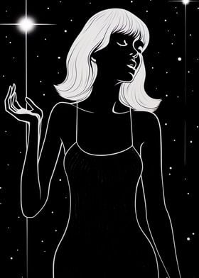 Night Girl in Stars