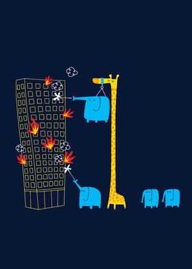 firefighter elephants