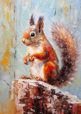 Palette Squirrel painting