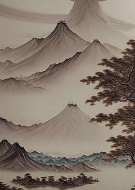 Vintage Asian Landscape