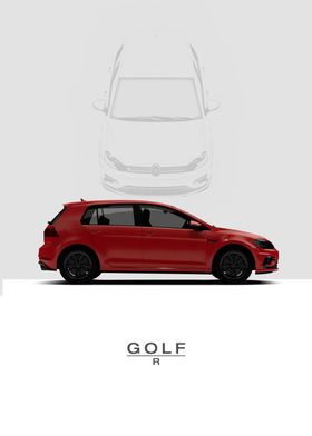 VW Golf R 5D 2017  Red
