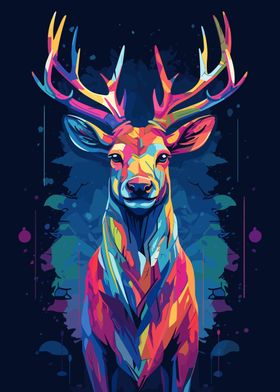 Deer Animal WPAP