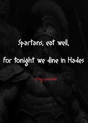 Leonidas Quote Hades