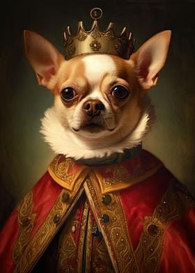 'Chihuahua The King ' Poster by PetPrints | Displate