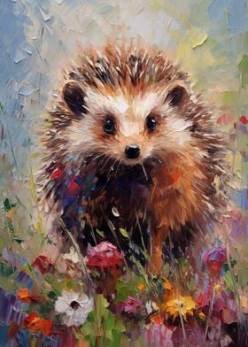 Palette Hedgehog painting