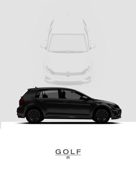 VW Golf R 5D 2017 Black