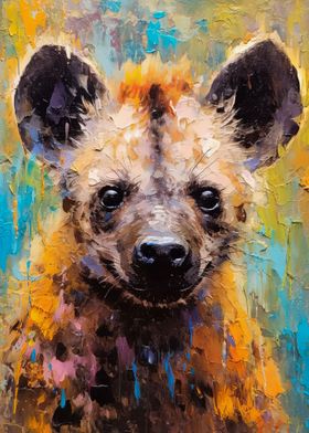 Palette Hyena painting
