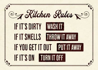 Kitchen Rules Funny Retro