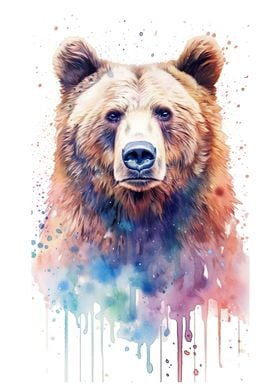 Watercolor Bear Painting