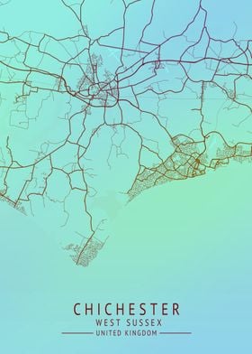 Chichester UK City Map