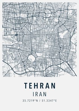 tehran simple map