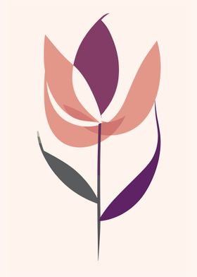 Minimalist lotus flower