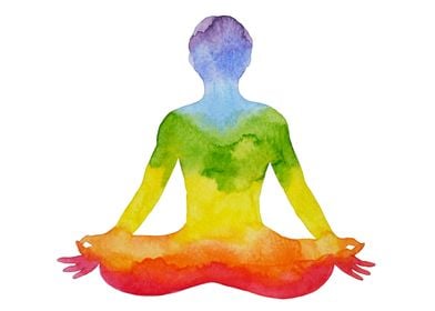 colorful chakra meditation